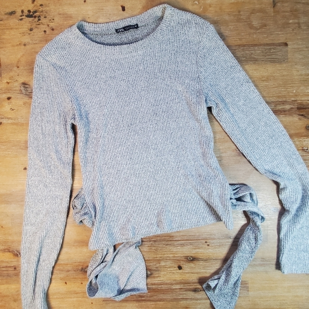 ZARA soft tie back sweater M - Picture 1 of 8